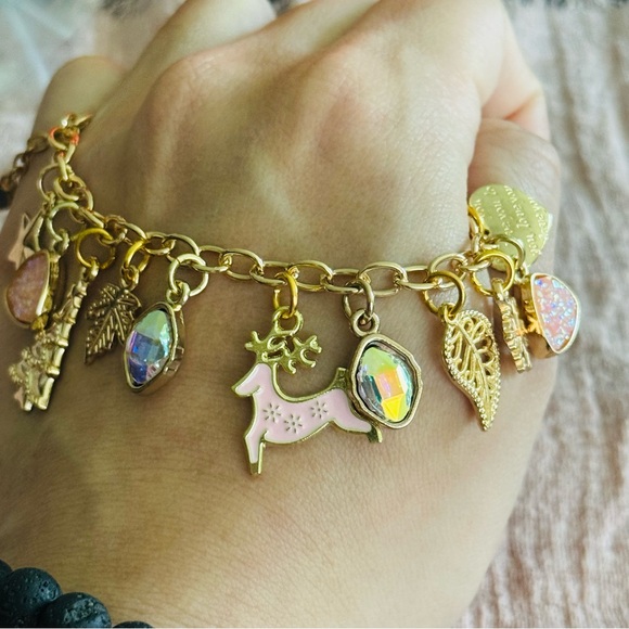 2/$10 Gold Charm Bracelet with Colorful Accents - Picture 2 of 5